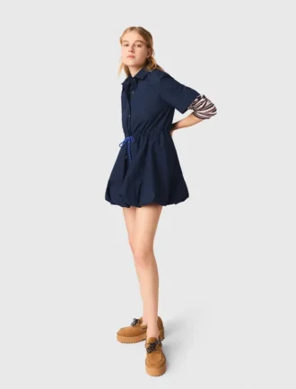 Vestido de algodón de manga corta