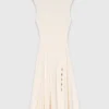 Vestido de canalé con abertura lateral Vestido de canalé con abertura lateral