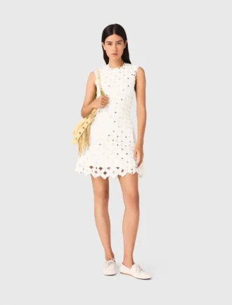 Vestido de croché con efecto espejo