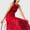 Vestido de croché con efecto espejo Vestido de croché con efecto espejo