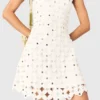 Vestido de croché con efecto espejo Vestido de croché con efecto espejo