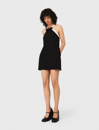 Vestido de esmoquin de crepé grueso