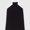 Vestido de esmoquin de crepé grueso Vestido de esmoquin de crepé grueso