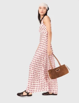 Vestido de seda estampado