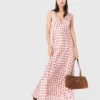 Vestido de seda estampado