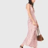 Vestido de seda estampado