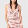 Vestido de seda estampado