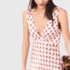 Vestido de seda estampado
