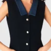 Vestido de tweed con detalles de denim Vestido de tweed con detalles de denim