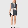 Vestido entallado con efecto de capas