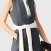 Vestido entallado con efecto de capas