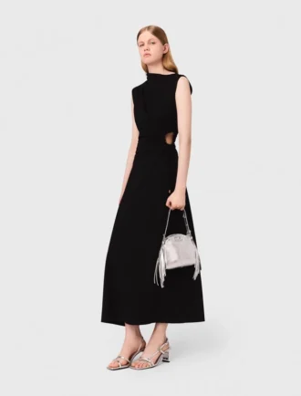 Vestido largo con corte en la cintura