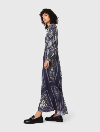 Vestido largo con estampado de pañuelo