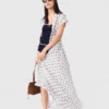 Vestido largo con estampado jacquard Vestido largo con estampado jacquard