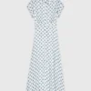 Vestido largo con estampado jacquard Vestido largo con estampado jacquard