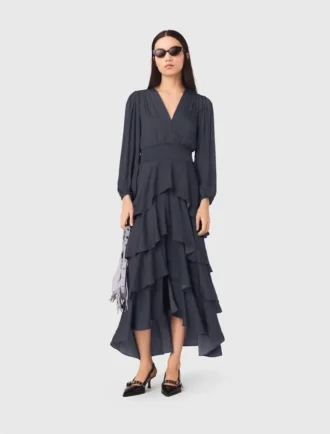 Vestido largo con volantes