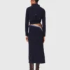 Vestido largo de punto con jersey desmontable Vestido largo de punto con jersey desmontable