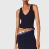 Vestido largo de punto con jersey desmontable Vestido largo de punto con jersey desmontable