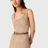 Vestido largo de punto con pedrería