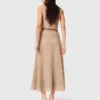 Vestido largo de punto con pedrería