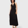 Vestido largo vaporoso con espalda trenzada Vestido largo vaporoso con espalda trenzada