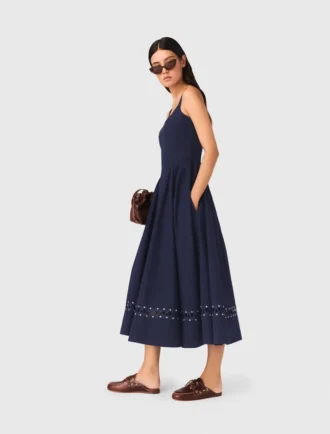 Vestido midi acampanado
