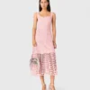 Vestido midi de croché con pedrería