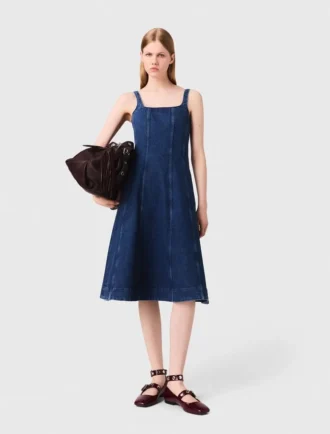 Vestido midi de denim