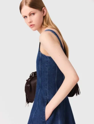 Vestido midi de denim