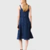 Vestido midi de denim Vestido midi de denim