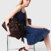 Vestido midi de denim Vestido midi de denim