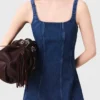 Vestido midi de denim Vestido midi de denim