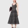 Vestido midi de punto jacquard Vestido midi de punto jacquard