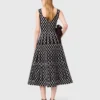 Vestido midi de punto jacquard Vestido midi de punto jacquard