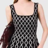 Vestido midi de punto jacquard Vestido midi de punto jacquard