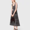 Vestido midi de punto jacquard Vestido midi de punto jacquard