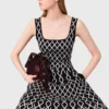 Vestido midi de punto jacquard Vestido midi de punto jacquard