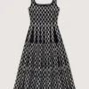 Vestido midi de punto jacquard Vestido midi de punto jacquard