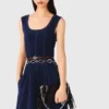 Vestido midi de terciopelo Vestido midi de terciopelo