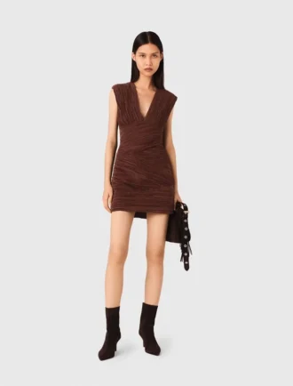 Vestido mini plisado