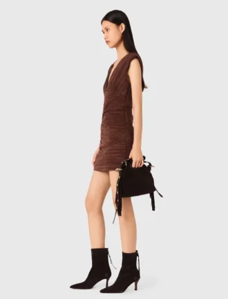 Vestido mini plisado