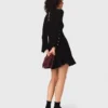Vestido mini skater de cuello alto