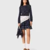 Vestido plisado con estampado de pañuelo Vestido plisado con estampado de pañuelo