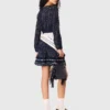 Vestido plisado con estampado de pañuelo Vestido plisado con estampado de pañuelo