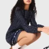 Vestido plisado con estampado de pañuelo Vestido plisado con estampado de pañuelo