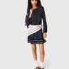 Vestido plisado con estampado de pañuelo Vestido plisado con estampado de pañuelo