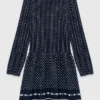 Vestido plisado con estampado de pañuelo Vestido plisado con estampado de pañuelo