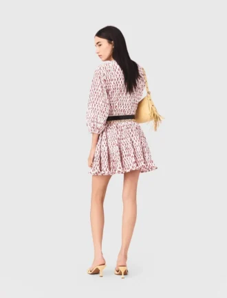 Vestido plisado estampado