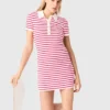 Vestido polo a rayas