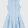 Vestido skater con lazos con pedrería Vestido skater con lazos con pedrería